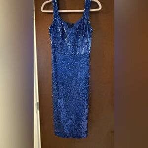 Dress The Population Sloan Sheath Sequin Dress, royal blue